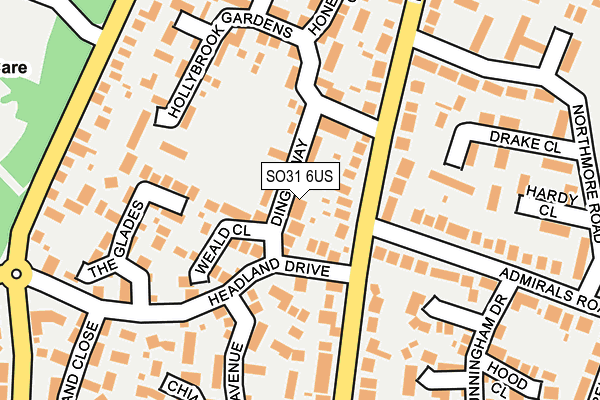 SO31 6US map - OS OpenMap – Local (Ordnance Survey)