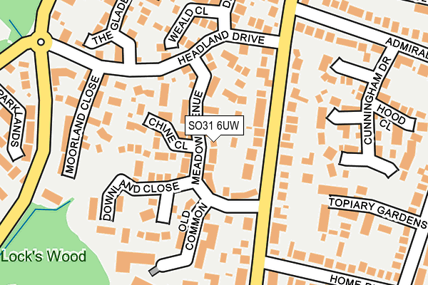 SO31 6UW map - OS OpenMap – Local (Ordnance Survey)