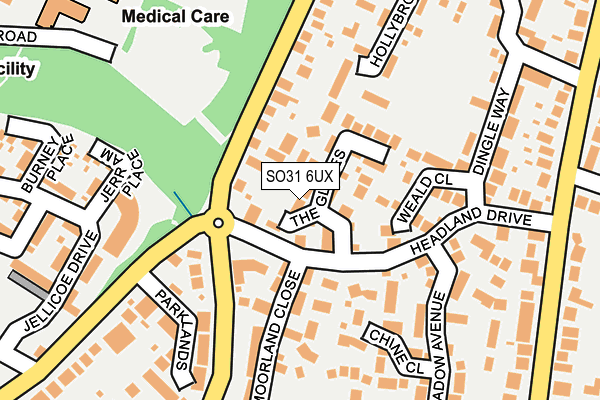 SO31 6UX map - OS OpenMap – Local (Ordnance Survey)