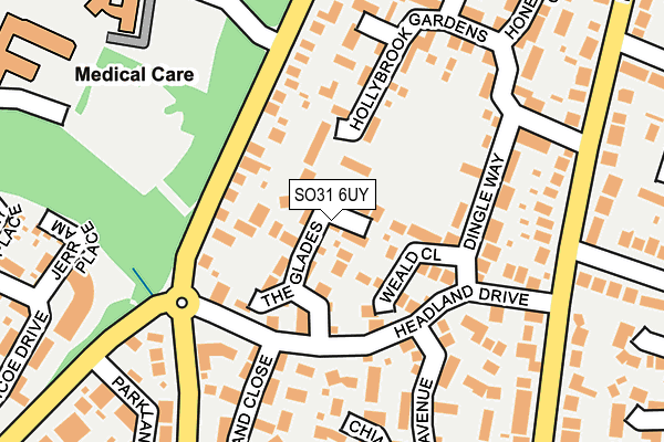 SO31 6UY map - OS OpenMap – Local (Ordnance Survey)