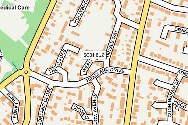 SO31 6UZ map - OS OpenMap – Local (Ordnance Survey)