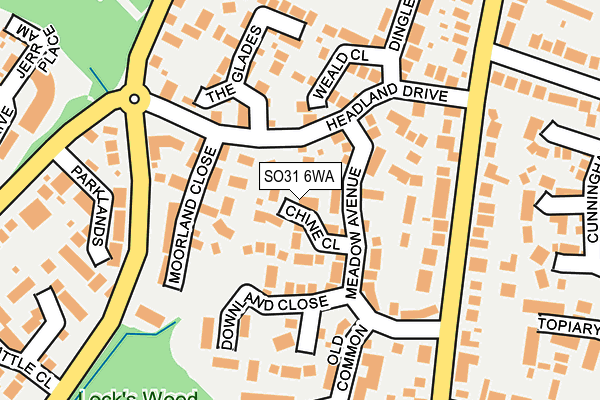 SO31 6WA map - OS OpenMap – Local (Ordnance Survey)