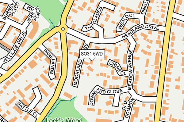 SO31 6WD map - OS OpenMap – Local (Ordnance Survey)