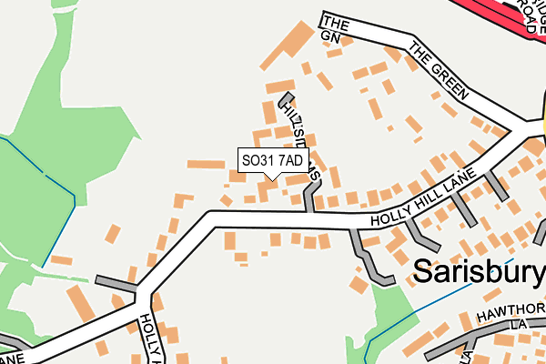 SO31 7AD map - OS OpenMap – Local (Ordnance Survey)