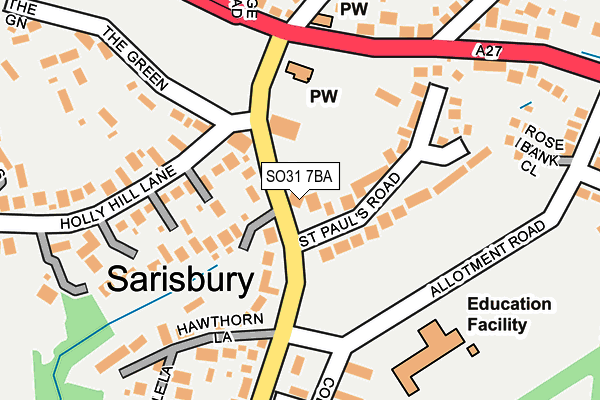 SO31 7BA map - OS OpenMap – Local (Ordnance Survey)