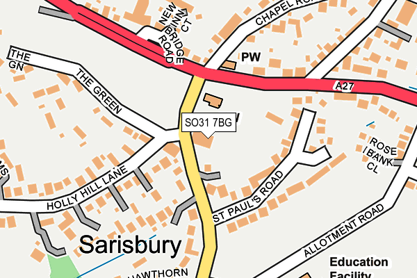 SO31 7BG map - OS OpenMap – Local (Ordnance Survey)