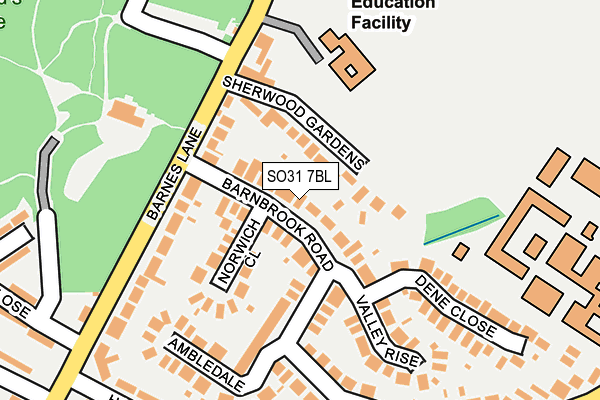 SO31 7BL map - OS OpenMap – Local (Ordnance Survey)