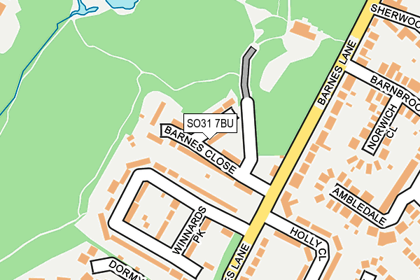 SO31 7BU map - OS OpenMap – Local (Ordnance Survey)