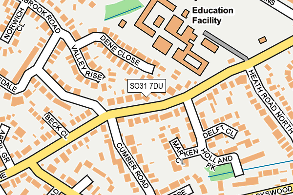 SO31 7DU map - OS OpenMap – Local (Ordnance Survey)