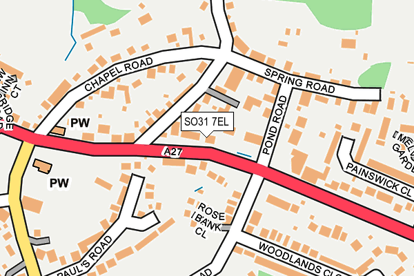 SO31 7EL map - OS OpenMap – Local (Ordnance Survey)