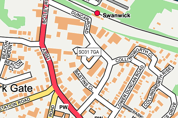 SO31 7GA map - OS OpenMap – Local (Ordnance Survey)