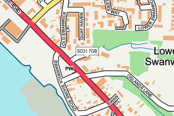 SO31 7GB map - OS OpenMap – Local (Ordnance Survey)
