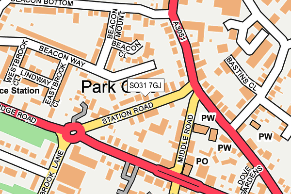 Map of PARK GATE FISH AND CHIPS LTD at local scale
