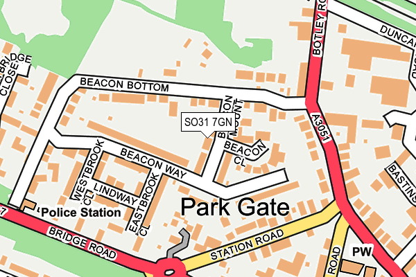 SO31 7GN map - OS OpenMap – Local (Ordnance Survey)