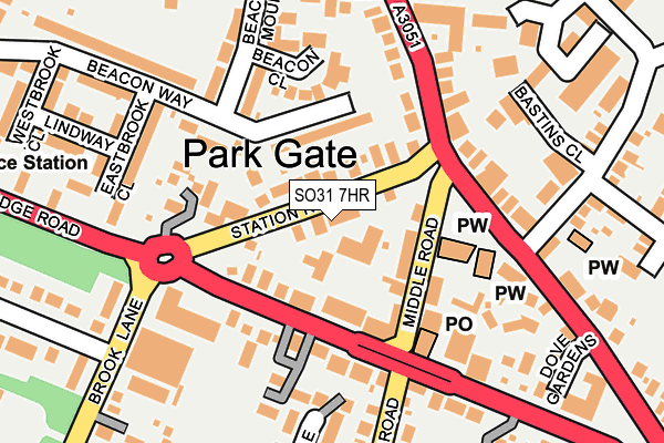 SO31 7HR map - OS OpenMap – Local (Ordnance Survey)