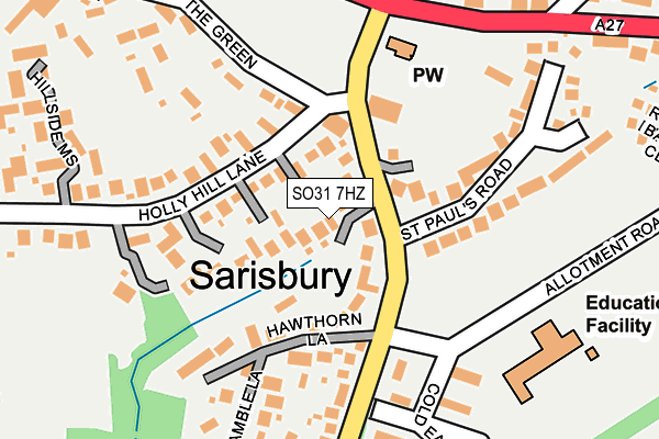 SO31 7HZ map - OS OpenMap – Local (Ordnance Survey)