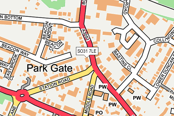 SO31 7LE map - OS OpenMap – Local (Ordnance Survey)