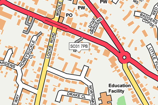 SO31 7PB map - OS OpenMap – Local (Ordnance Survey)