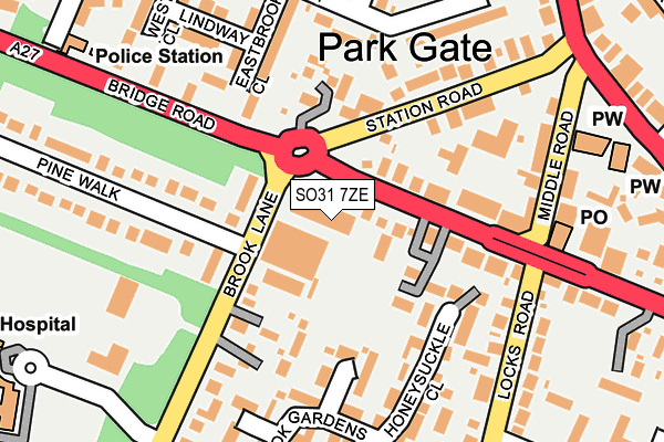 SO31 7ZE map - OS OpenMap – Local (Ordnance Survey)