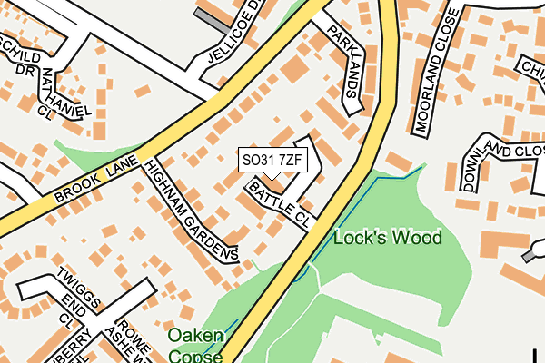 SO31 7ZF map - OS OpenMap – Local (Ordnance Survey)