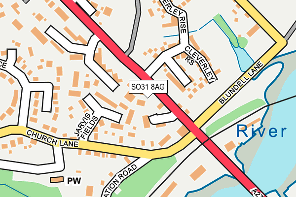 SO31 8AG map - OS OpenMap – Local (Ordnance Survey)