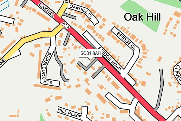 SO31 8AH map - OS OpenMap – Local (Ordnance Survey)