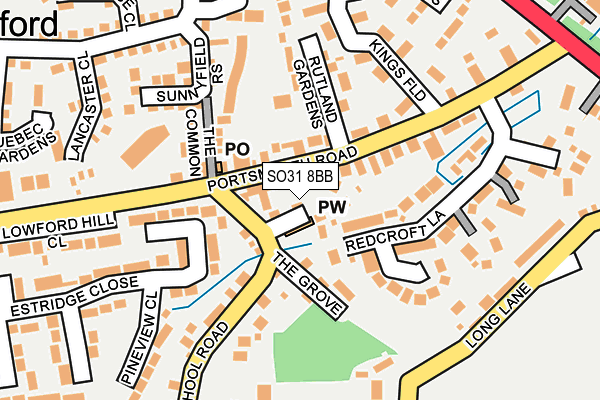 SO31 8BB map - OS OpenMap – Local (Ordnance Survey)