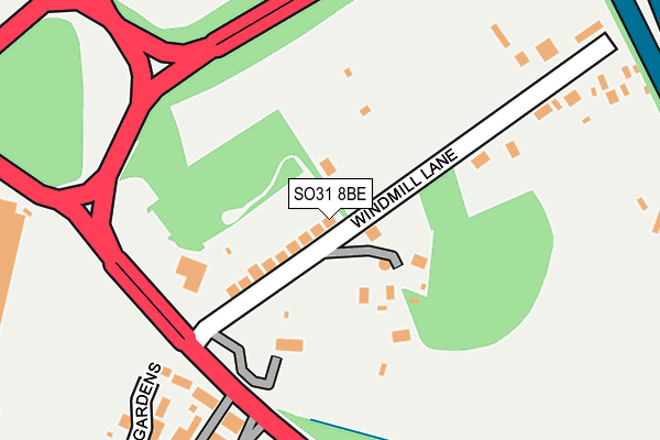 SO31 8BE map - OS OpenMap – Local (Ordnance Survey)