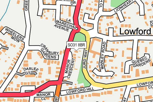 SO31 8BR map - OS OpenMap – Local (Ordnance Survey)