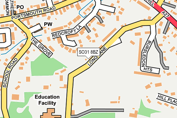 SO31 8BZ map - OS OpenMap – Local (Ordnance Survey)