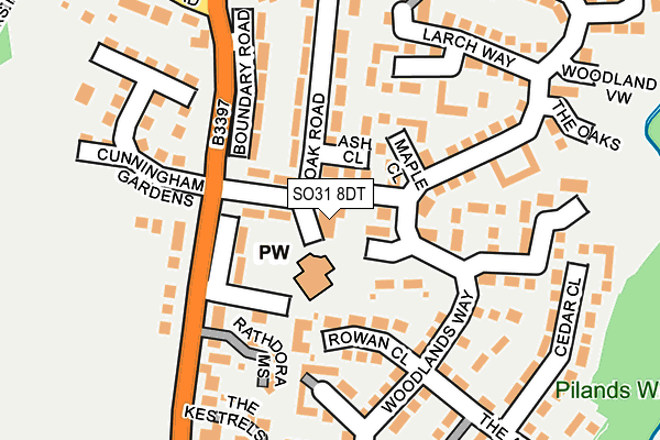 SO31 8DT map - OS OpenMap – Local (Ordnance Survey)