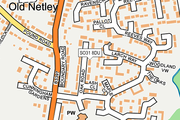 SO31 8DU map - OS OpenMap – Local (Ordnance Survey)