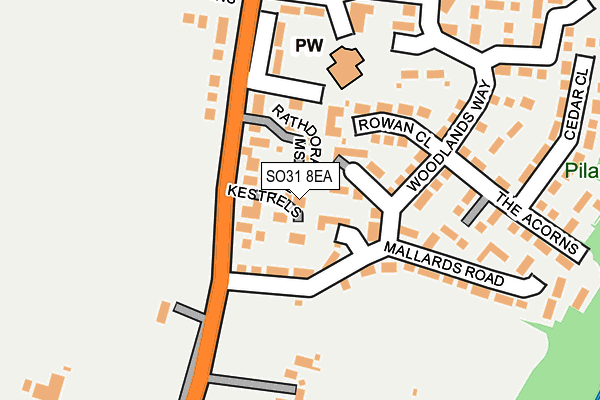 SO31 8EA map - OS OpenMap – Local (Ordnance Survey)