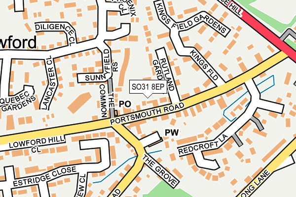 SO31 8EP map - OS OpenMap – Local (Ordnance Survey)