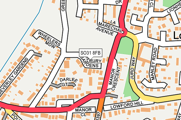 SO31 8FB map - OS OpenMap – Local (Ordnance Survey)