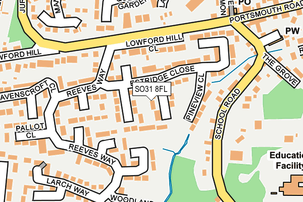 SO31 8FL map - OS OpenMap – Local (Ordnance Survey)