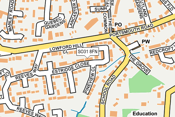 SO31 8FN map - OS OpenMap – Local (Ordnance Survey)