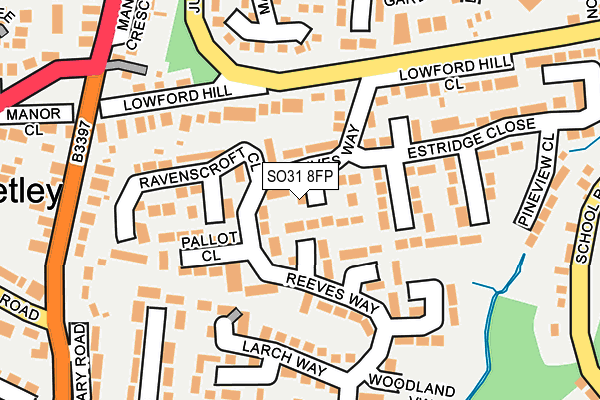 SO31 8FP map - OS OpenMap – Local (Ordnance Survey)