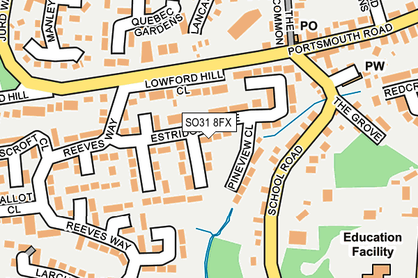 SO31 8FX map - OS OpenMap – Local (Ordnance Survey)