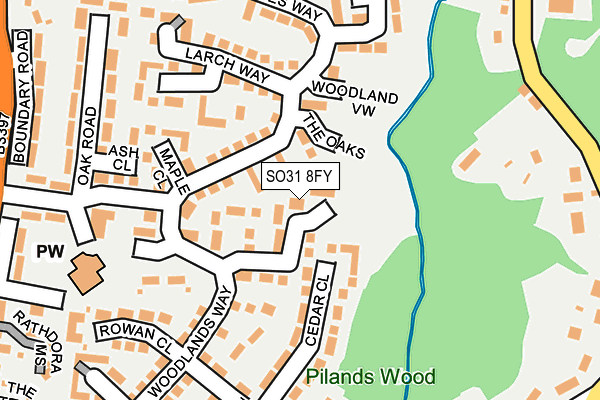 SO31 8FY map - OS OpenMap – Local (Ordnance Survey)