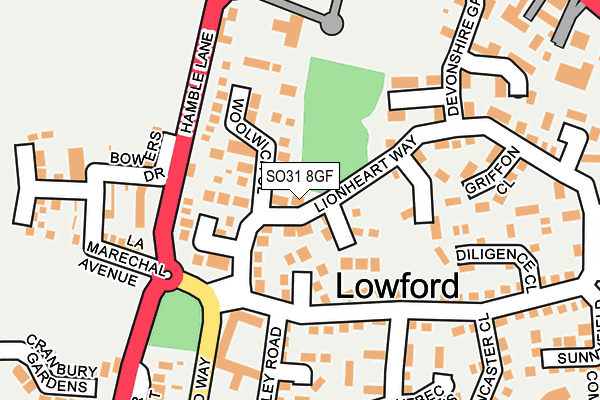 SO31 8GF map - OS OpenMap – Local (Ordnance Survey)