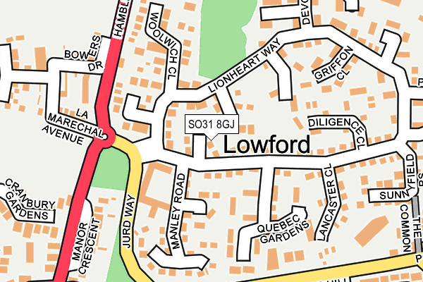 SO31 8GJ map - OS OpenMap – Local (Ordnance Survey)