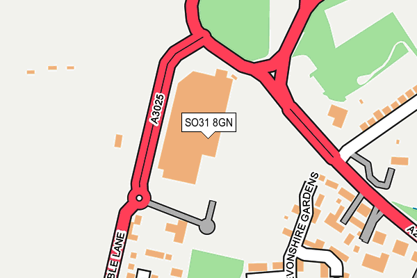 SO31 8GN map - OS OpenMap – Local (Ordnance Survey)