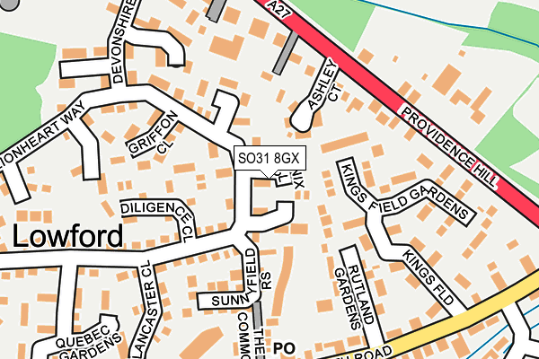 SO31 8GX map - OS OpenMap – Local (Ordnance Survey)