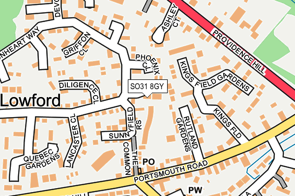 SO31 8GY map - OS OpenMap – Local (Ordnance Survey)