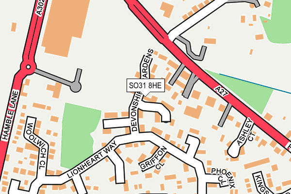 SO31 8HE map - OS OpenMap – Local (Ordnance Survey)