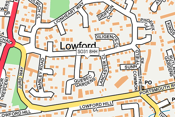 SO31 8HH map - OS OpenMap – Local (Ordnance Survey)