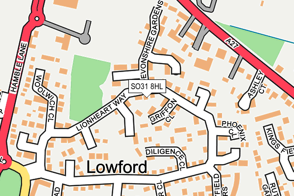 SO31 8HL map - OS OpenMap – Local (Ordnance Survey)