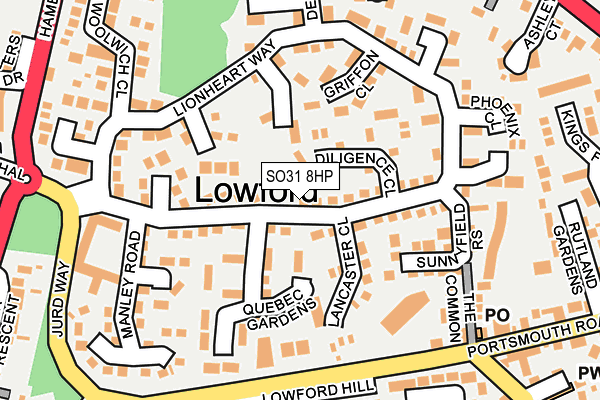 SO31 8HP map - OS OpenMap – Local (Ordnance Survey)