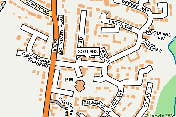 SO31 8HS map - OS OpenMap – Local (Ordnance Survey)